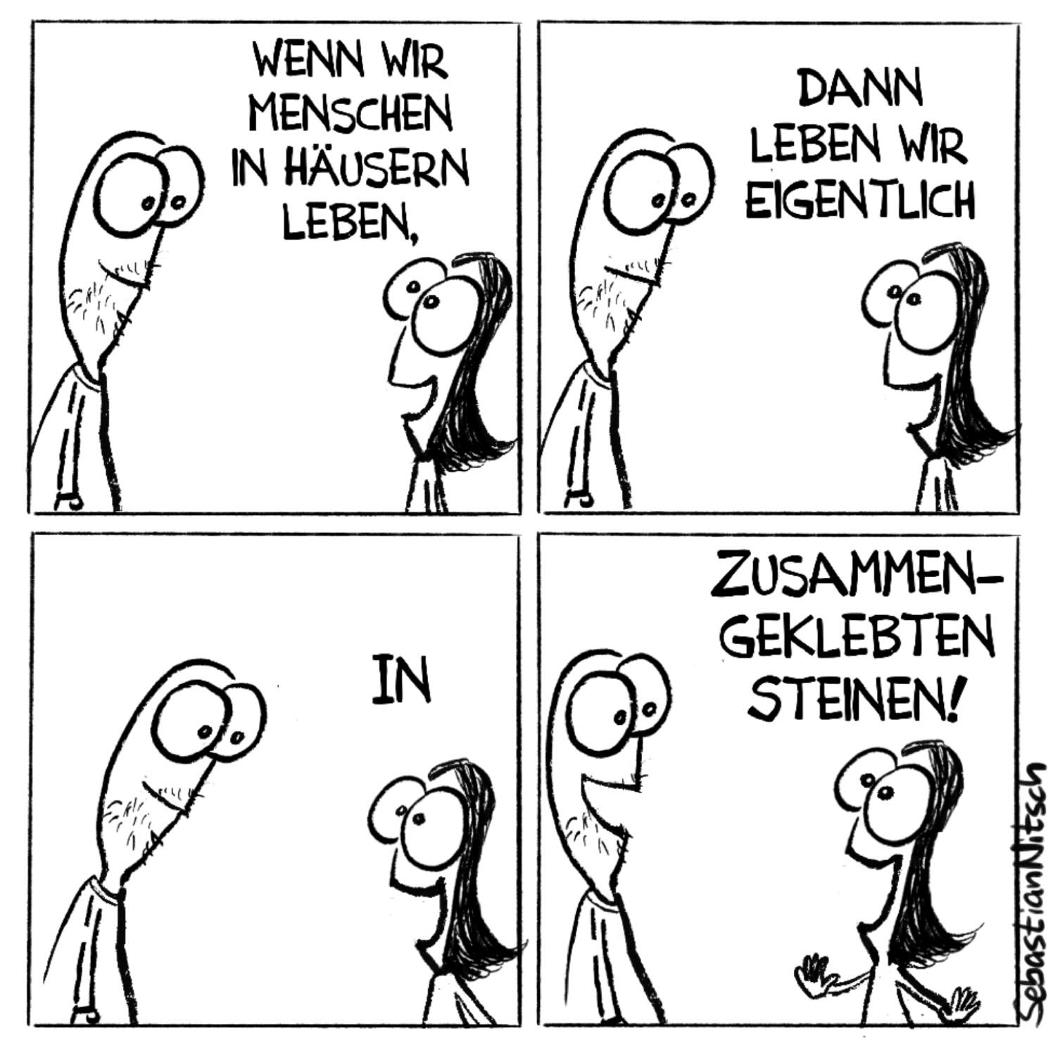 Ich wünsche euch in euren zusammengeklebten Steinen einen Rückblick mit Frieden und einen Aufbruch mit Vorfreude! Danke für alle Begegnungen, schön, dass ihr da seid. #frohesneuesjahr #cartoon